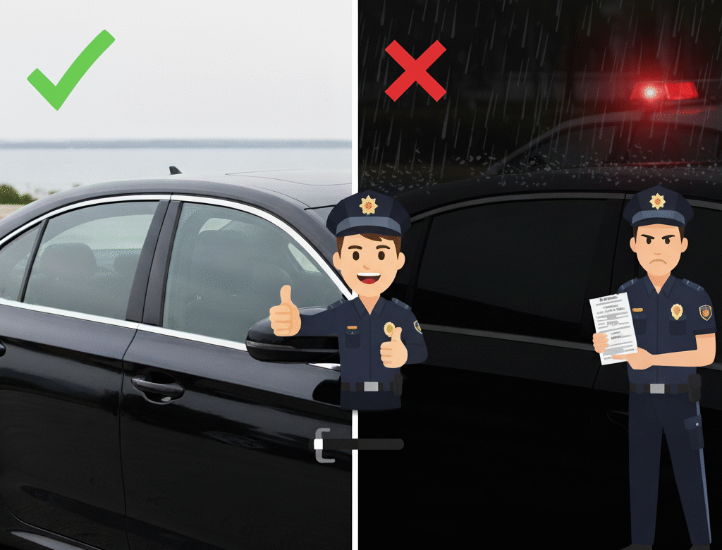  🚗 Araba Cam Filmi Yasak mı? Yasal Sınırlar, Cezalar ve Numara Seçimi