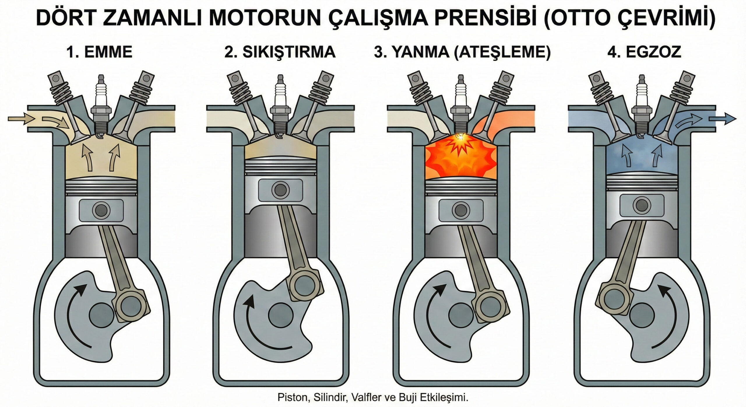 Araba Motoru Nasıl Çalışır?